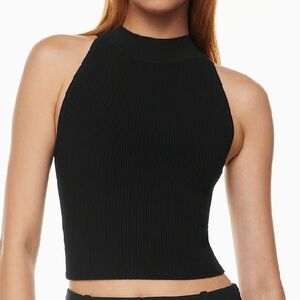 Babaton Sculpt Knit Mockneck Halter Top